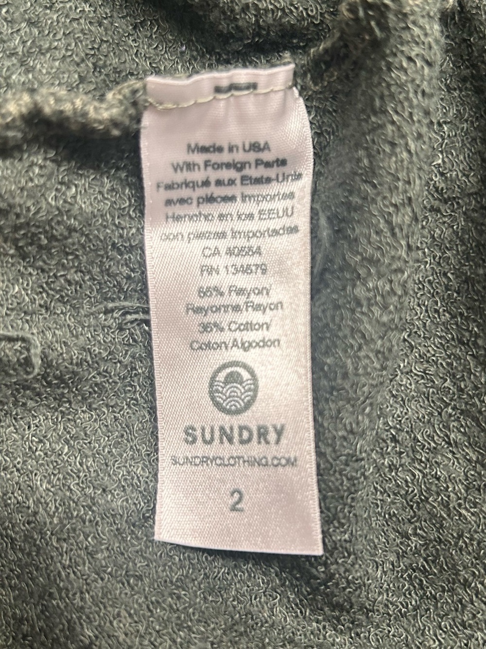 Sundry by Anthropologie Women’s Green Pullover Sweatshirt, Size 2 (Medium) - Picture 7 of 9